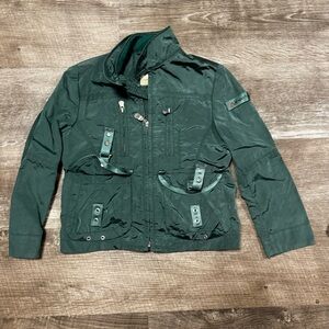 PEUTEREY Girls Green Utility Jacket Size Medium